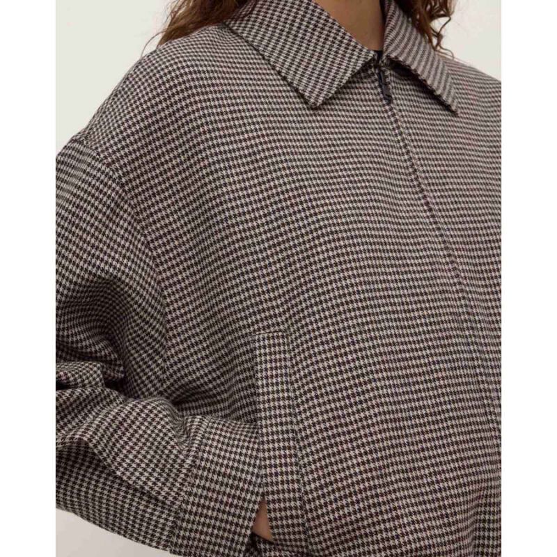 Assembly Label Solana Wool Jacket Brown Black Check image number 2
